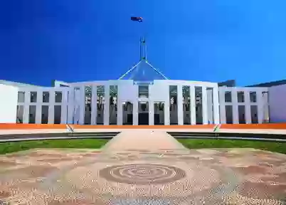 The parliament building in Canberra