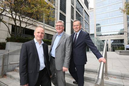 Gerry Maguire, partner, Summit Bridge Capital, Larry Quinn, executive chairman, Accuris Networks and Michael Murphy, managing partner at Investec